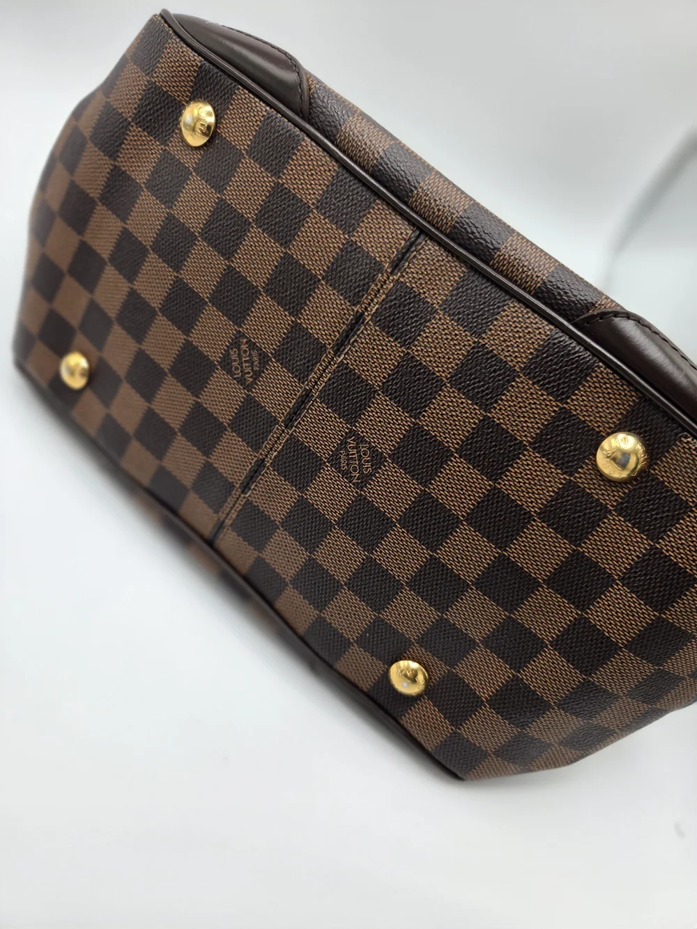 Authentic Louis Vuitton Damier Ebene Verona PM Brown Purse & Dust Bag